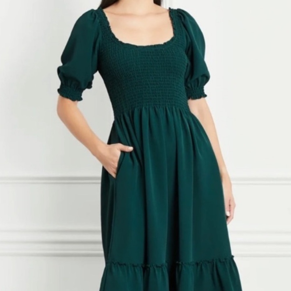 Hill House Green Midi Dress - Picture 4 of 5